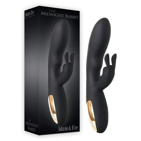 Adam & Eve The Midnight Rabbit - Black 20.3 cm (8’’) Rabbit Vibrator A$115.48
