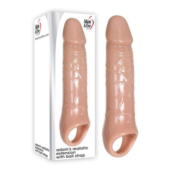 Adam & Eve Realistic Extension with Ball Strap - Flesh Extender Sleeve A$55.96