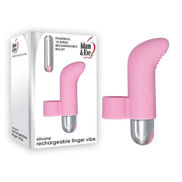 Adam & Eve Silicone Rechargeable Finger Vibe - Pink USB Rechargeable Finger