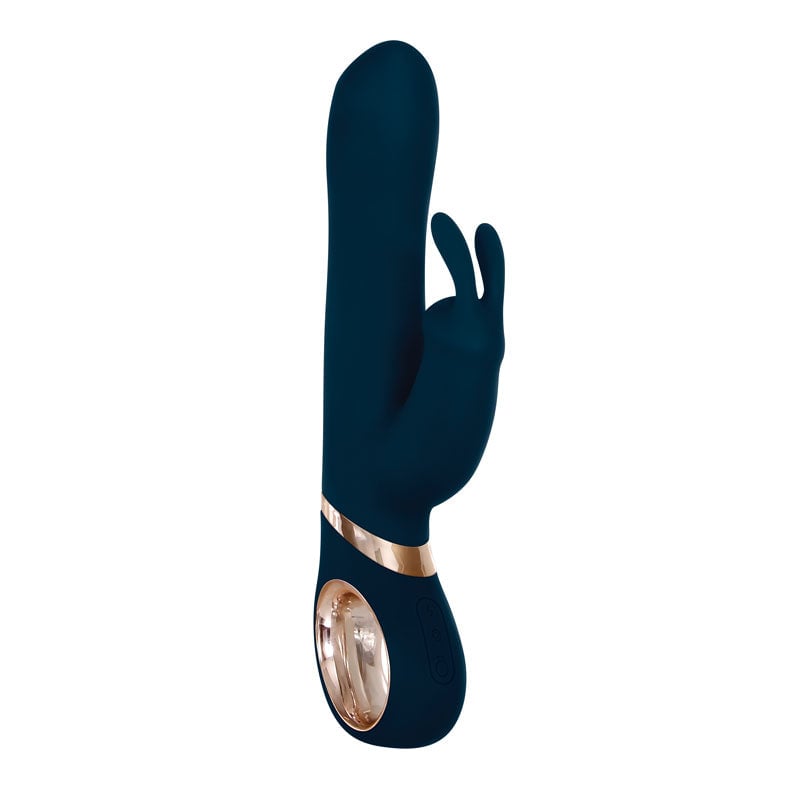 Adam & Eve Twirling Rabbit Vibrator - Blue 22.9 cm USB Rechargeable Rabbit