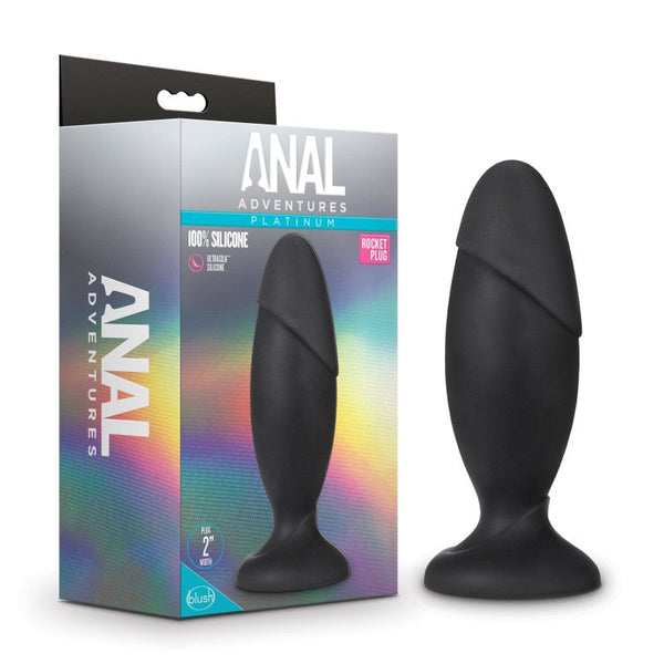 Anal Adventures Platinum Rocket Plug - Black 16.5 cm Butt Plug A$40.26 Fast