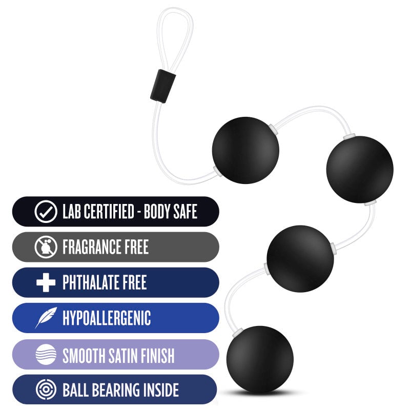 Anal Adventures Pleasure Balls - Black - Black 38 cm Anal Balls A$32.78 Fast