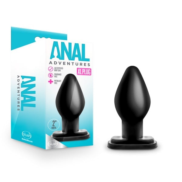 Anal Adventures XL Plug - Black 13.3 cm (5.25’’) Butt Plug A$23 Fast shipping
