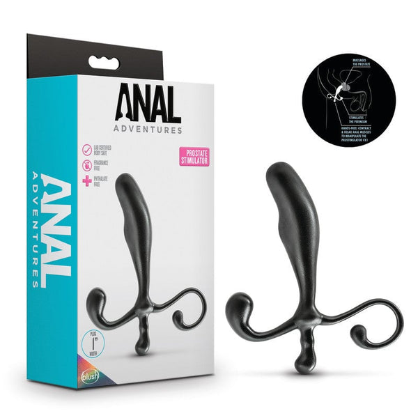 Anal Adventures Prostate Stimulator - Black 12.7 cm Prostate Massager A$21.22