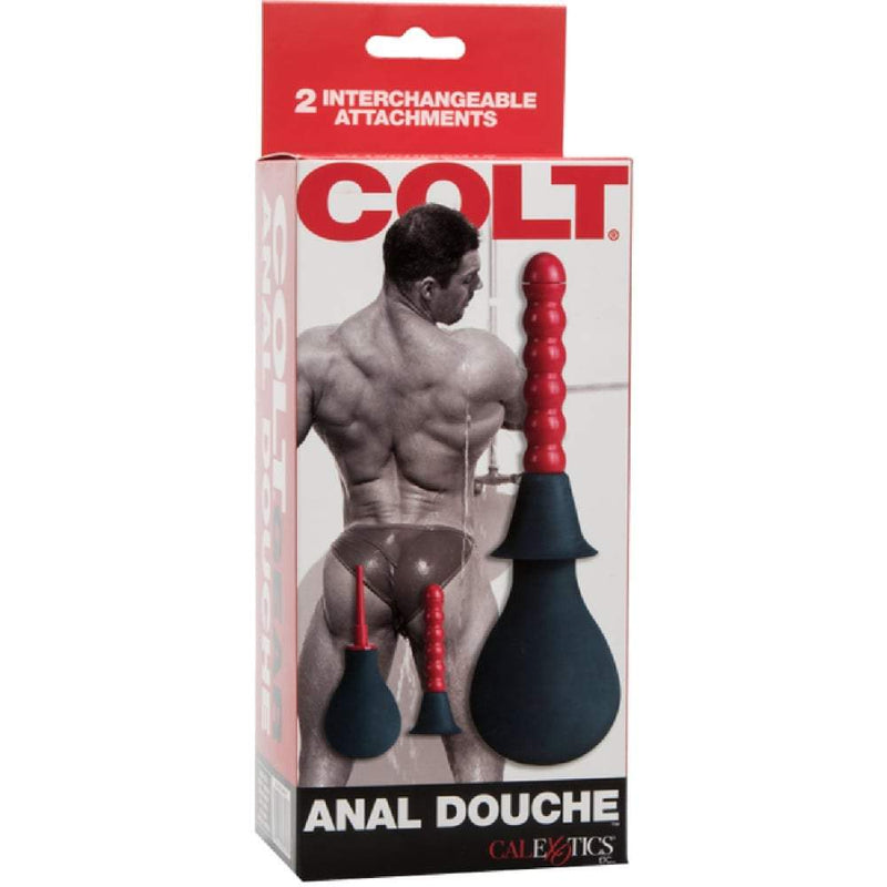 Anal Douche (Black) - Easy to Use Cleaning System with Dual Attachments A$39.95