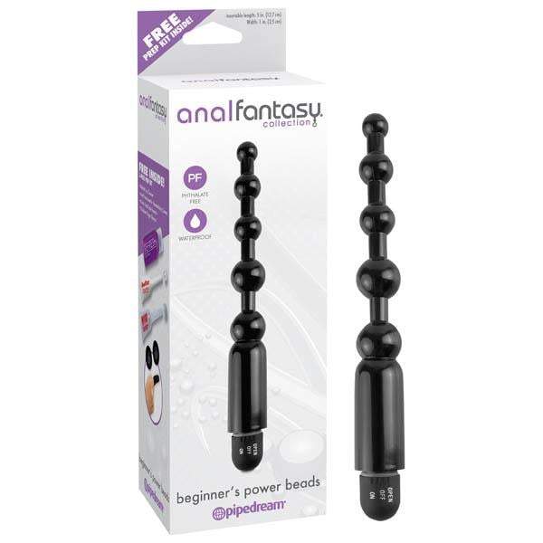 Anal Fantasy Collection Beginner’s Power Beads - Black 12.7 cm (5’’) Vibrating