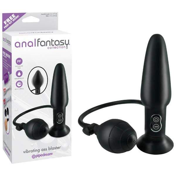 Anal Fantasy Collection Vibrating Ass Blaster - Black 10.1 cm (4’’) Inflatable