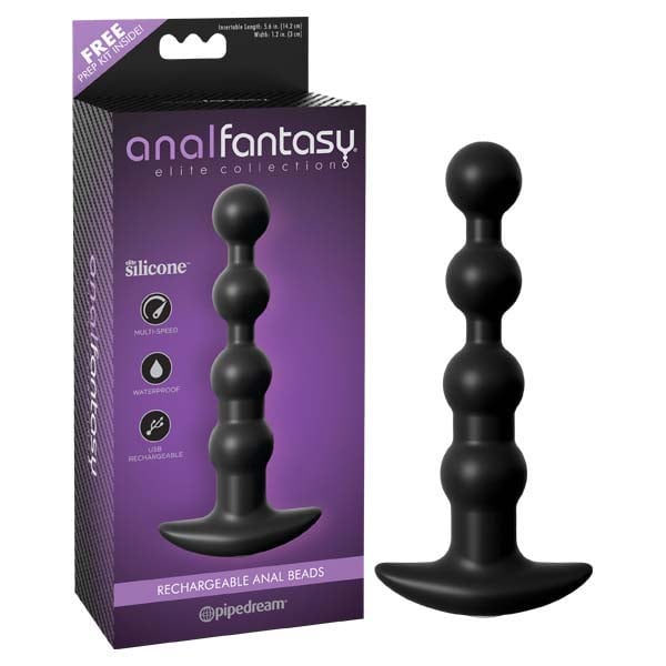 Anal Fantasy Elite Collection Rechargeable Anal Beads - Black 17 cm USB