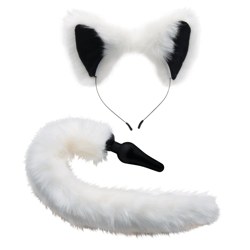 Anal Plug and Ears Set White Fox Tail A$89.45 Fast shipping