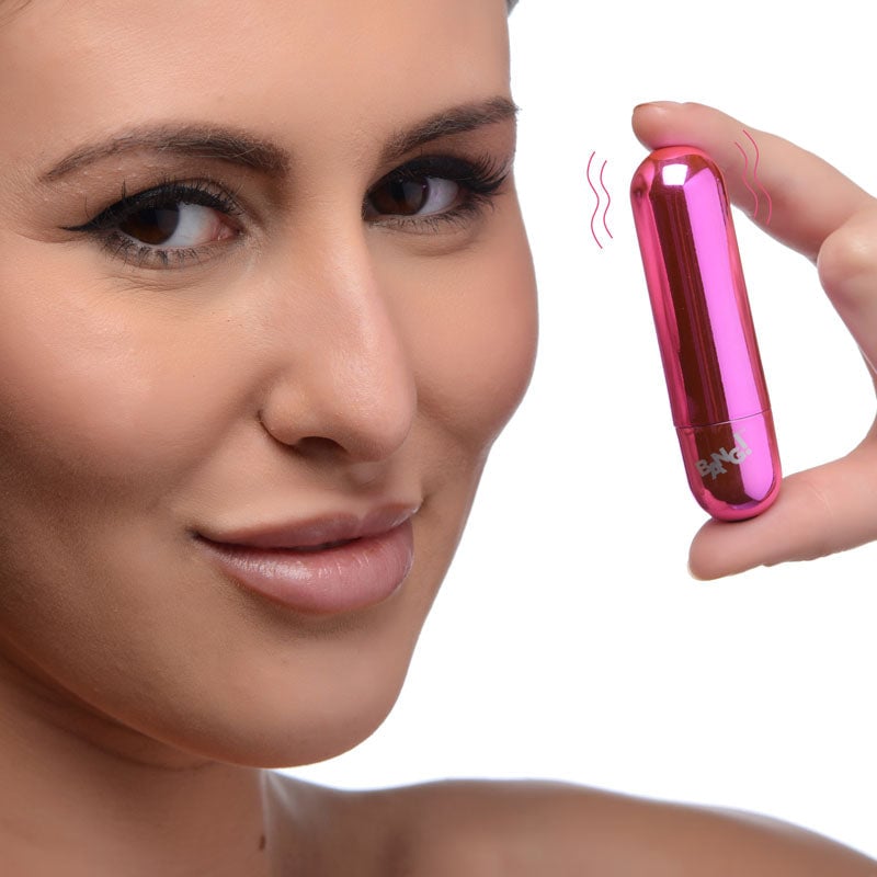 Bang! 10X Vibrating Metallic Bullet - Pink USB Rechargeable Bullet A$32.78 Fast