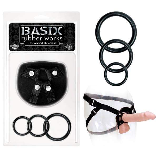 Basix Rubber Works Universal Harness - Black Strap-On Harness (No Probe