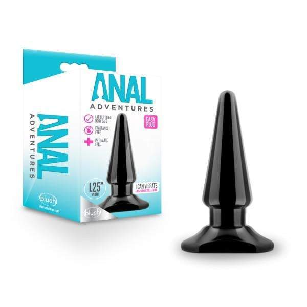 Blush Novelties Anal Adventures Easy Plug - Black 10.1 cm (4’’) Butt Plug