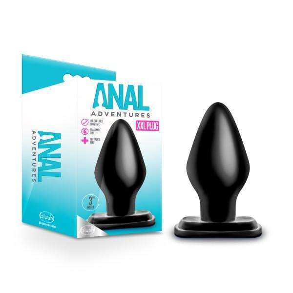 Blush Novelties Anal Adventures XXL Plug - Black 15.2 cm (6’’) Butt Plug A$32.78