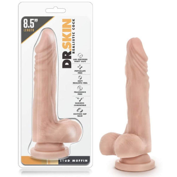 Blush Novelties Dr Skin Realistic Cock - Stud Muffin 8.25 Dildo - Flesh A$39.10