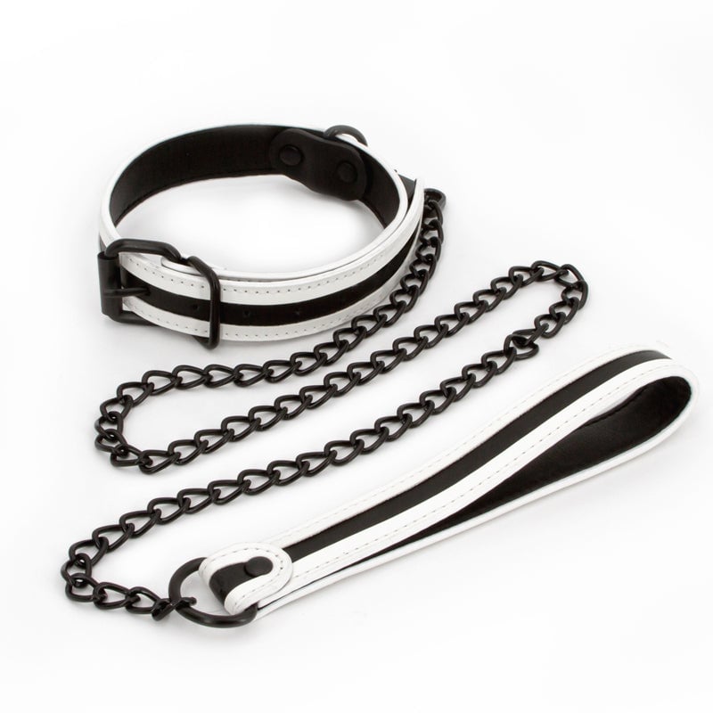 GLO Bondage Collar and Leash - Glow In Dark Restraint A$39.78 Fast shipping