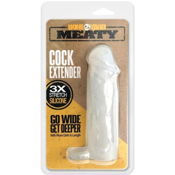 Boneyard Meaty Cock Extender - Clear - Clear Penis Extender Sleeve A$62.44 Fast