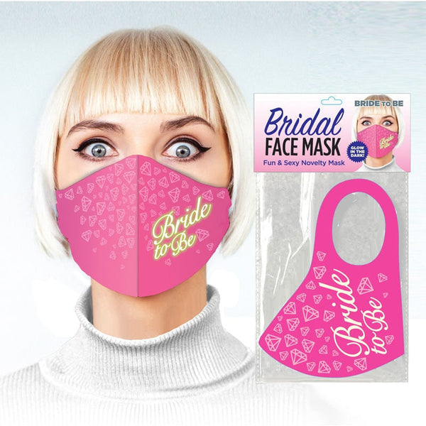 Bridal Face Mask - Bride To Be - Glow Pink Novelty Mask A$18.78 Fast shipping