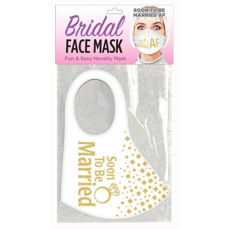 Bridal Face Mask - Soon To Be Married AF - White Novelty Mask A$18.78 Fast