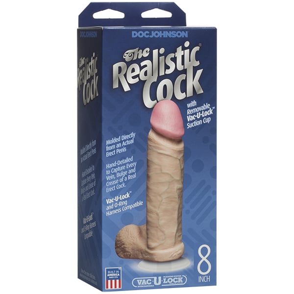 Cock 8 With Removable Vac-U-Lock Suction Cup (Vanilla) A$99.95 Fast shipping