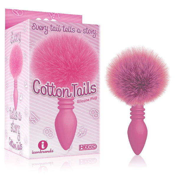The 9’s Cottontails Ribbed Pink - Pink Butt Plug with Bunny Tail A$23.98 Fast
