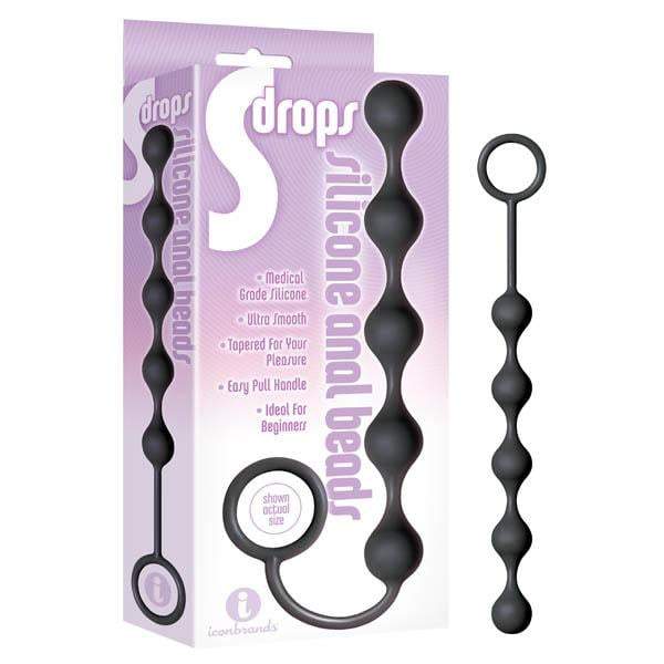 S-Drops Silicone Anal Beads - Black Anal Beads A$23.48 Fast shipping