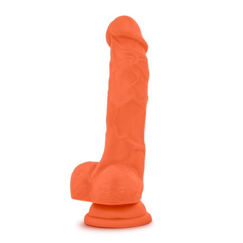 Neo Elite 7.5in Silicone Dual Density Cock with Balls Neon Orange A$58.82 Fast
