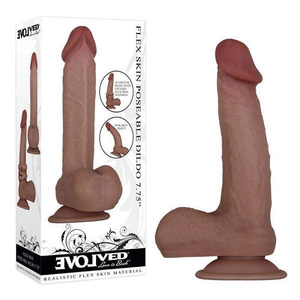 Evolved FLEX SKIN POSEABLE DILDO 7.75’’ - Tan 19.7 cm Dong A$60.59 Fast shipping