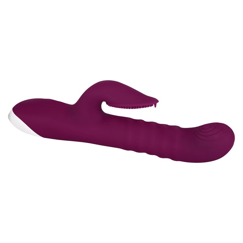 Evolved LOVELY LUCY - Burgundy Red 24 cm USB Rechargeable Rabbit Vibrator