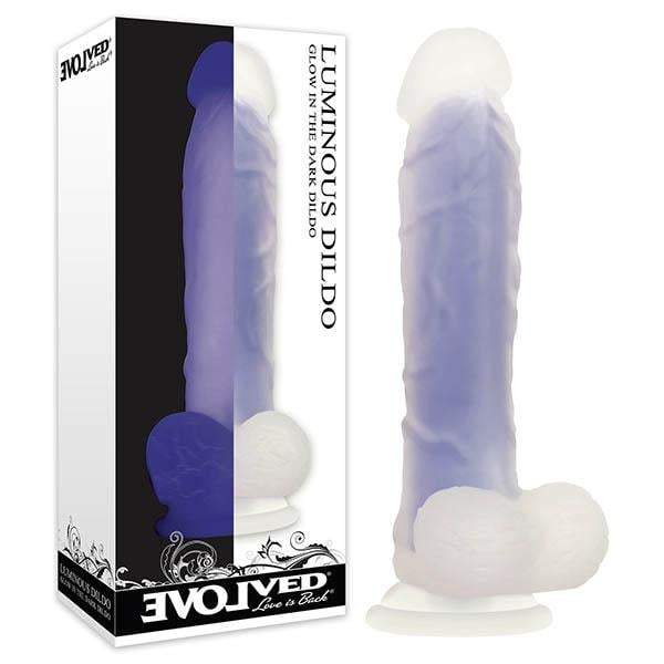 Evolved Luminous Dildo - Glow in the Dark Clear/Purple 20.3 cm (8’’) Dong