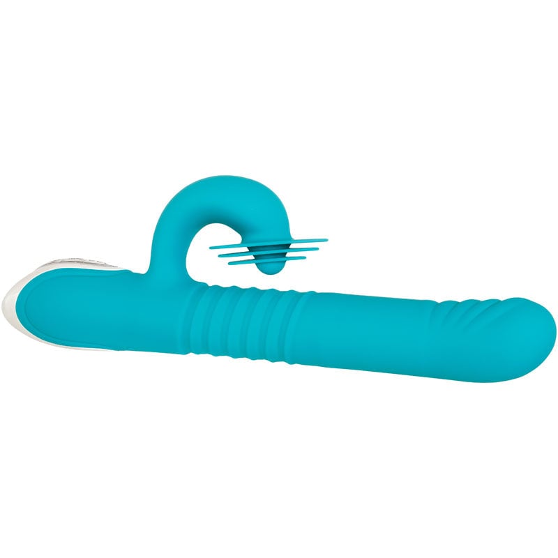 Evolved The Show Stopper - Teal 23.5 cm USB Rechargeable Thrusting Rabbit