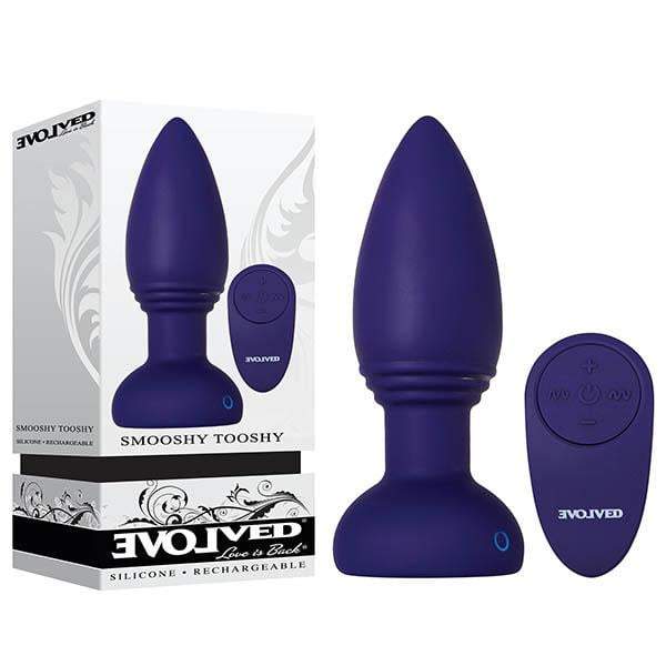 Evolved Smooshy Tooshy - Blue USB Rechargeable Vibrating Butt Plug A$80.56 Fast