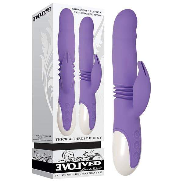 Evolved Thick & Thrust Bunny - Purple 17 cm (6.7’’) USB Rechargeable Thrusting