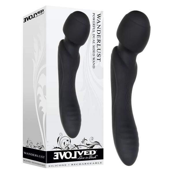 Evolved Wanderlust - Black USB Rechargeable Double Ended Massager Wand A$134.48