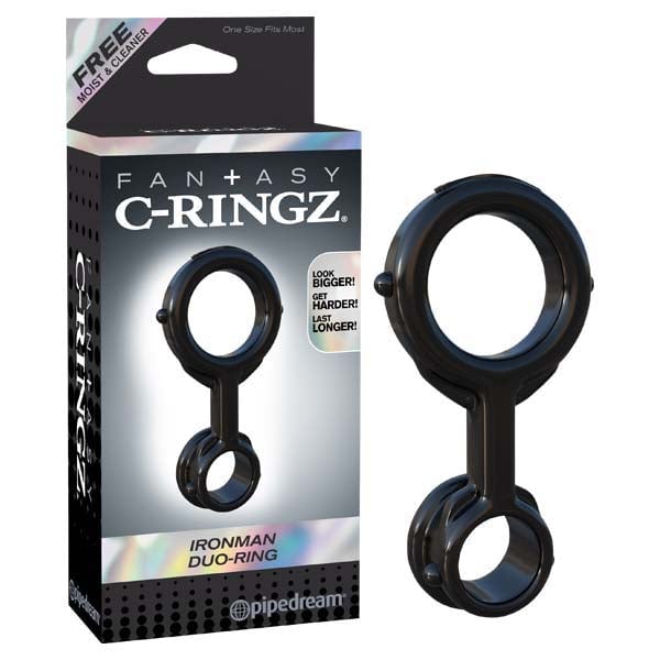 Fantasy C-ringz Ironman Duo Ring - Black Cock & Ball Rings A$29.98 Fast shipping