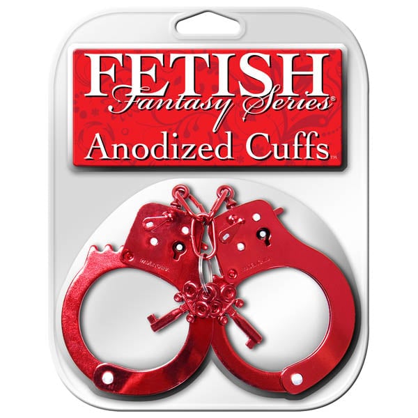 Fetish Fantasy Series Anodized Cuffs - Red Metal Restraints A$34.34 Fast