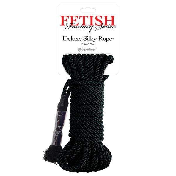 Fetish Fantasy Series Deluxe Silky Rope - Black Bondage Rope - 9.75 m Length