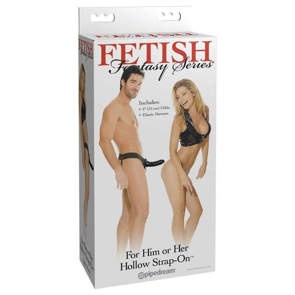 Fetish Fantasy Series For Him Or Her Hollow Strap-On - Black 15 cm (6’’) Hollow