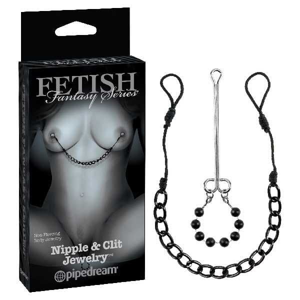 Fetish Fantasy Series Limited Edition Nipple & Clit Jewelry - Black Non-Piercing
