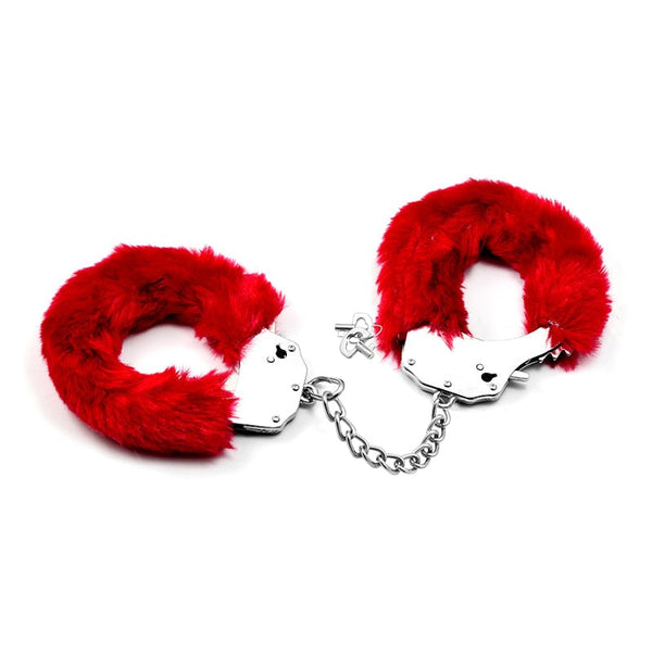 Fetish Pleasure Fluffy Hand Cuffs Red A$21.57 Fast shipping