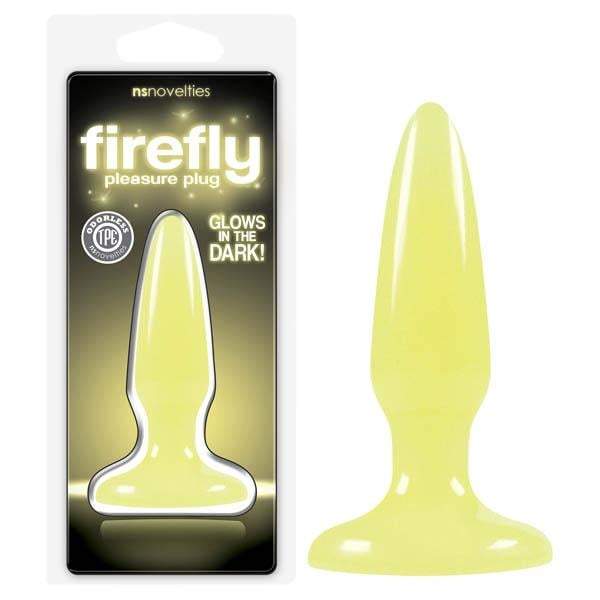 Firefly Pleasure Plug - Glow-in-the-Dark Yellow 8.1 cm (3.2’’) Mini Butt Plug