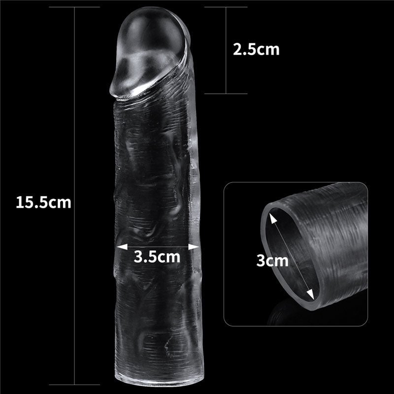 Flawless Clear Penis Sleeve 1’’ - Clear 2.5 cm Penis Extender Sleeve A$17.04