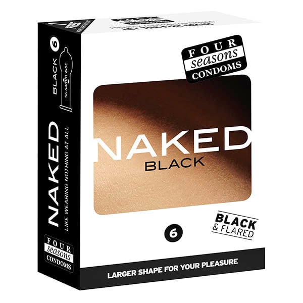 Four Seasons Naked Black - Ultra Thin Black Condoms - 6 Pack A$7.80 Fast