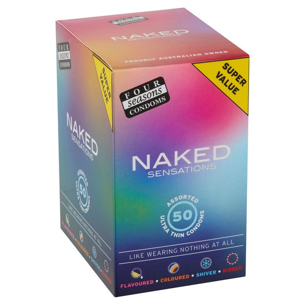 Four Seasons Naked Sensations Condoms - Assorted Ultra Thin Lubricated Condoms -
