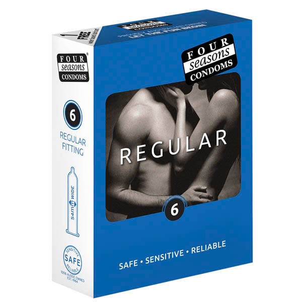 Four Seasons Regular Condoms - Regular Fit Lubricated Condoms - 6 Pack A$7.80