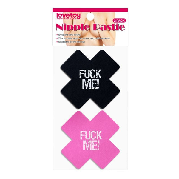 FUCK ME Cross Pattern Nipple Pasties Twin Pack A$8.26 Fast shipping