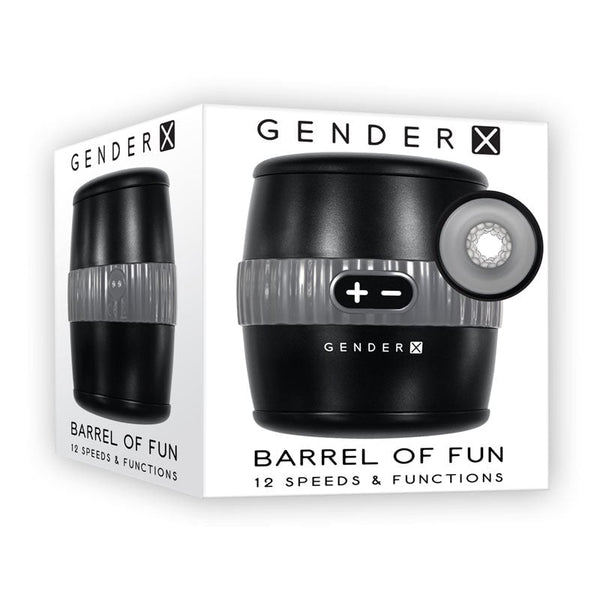 Gender X BARREL OF FUN - Black USB Rechargeable Stroker A$108.49 Fast shipping