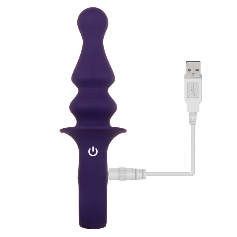 Gender X RING POP - Dark Blue 15.2 cm USB Rechargeable Vibrating Anal Plug