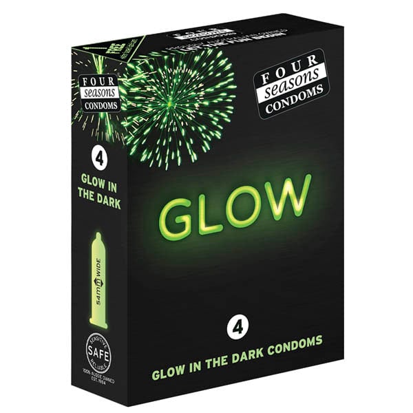 Glow N’ Dark Condoms - Glow In The Dark Lubricated Condoms - 4 Pack A$7.80 Fast