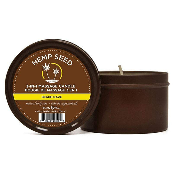 Hemp Seed 3-In-1 Massage Candle - Beach Daze (Coconut & Pineapple) Scented - 170