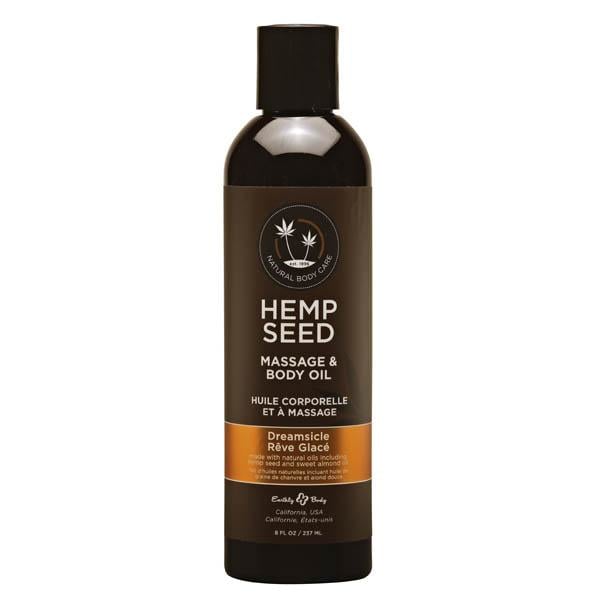 Hemp Seed Massage & Body Oil - Dreamsicle (Tangerine & Plum) Scented - 237 ml